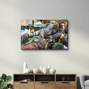 Lord Ganesha Sculpture | Glass Wall Art - Artdesigna