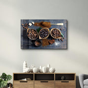 Coffee Beans | Glass Wall Art - Artdesigna