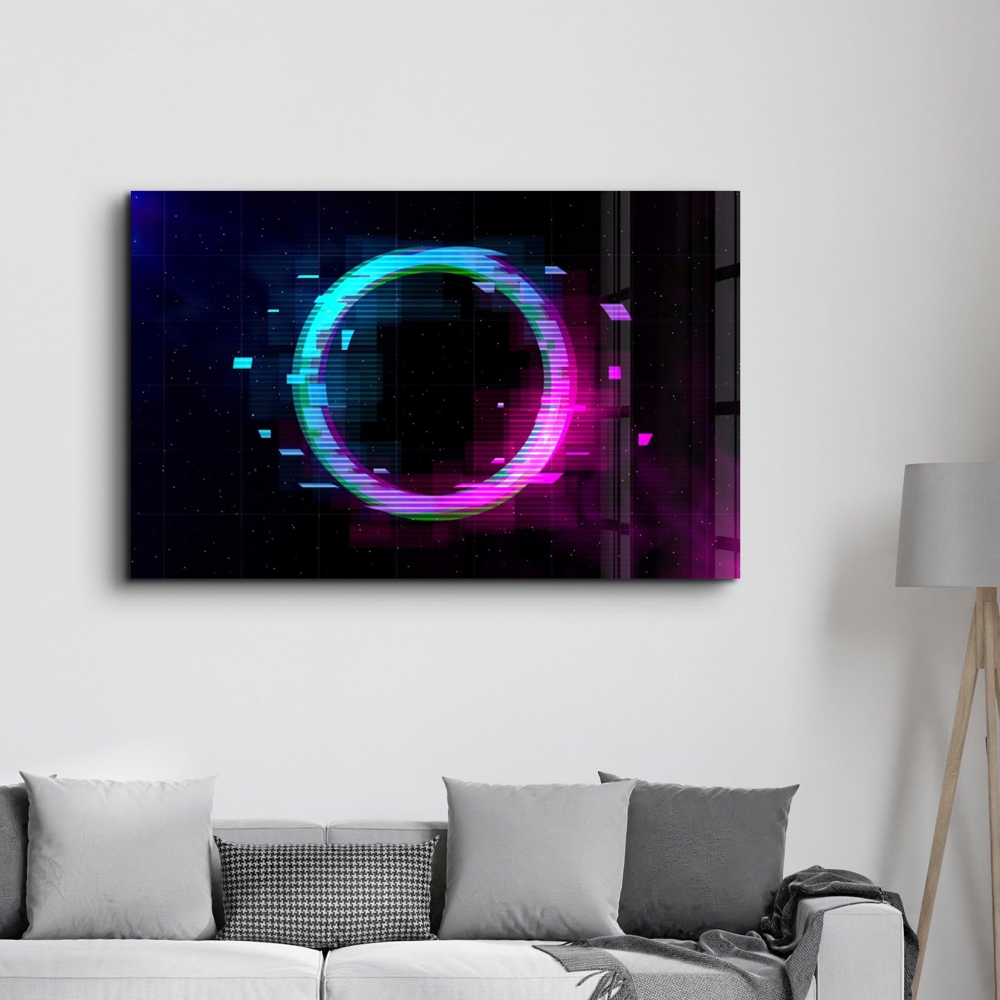 Circle In the Space | Glass Wall Art - Artdesigna