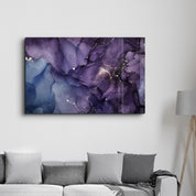 Purple Wave Pattern | Glass Wall Art - Artdesigna