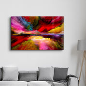 Abstract Colorful Clouds | Glass Wall Art - Artdesigna