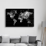 Music World Map | Glass Wall Art - Artdesigna