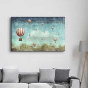 Abstract Air Balloons | Glass Wall Art - Artdesigna