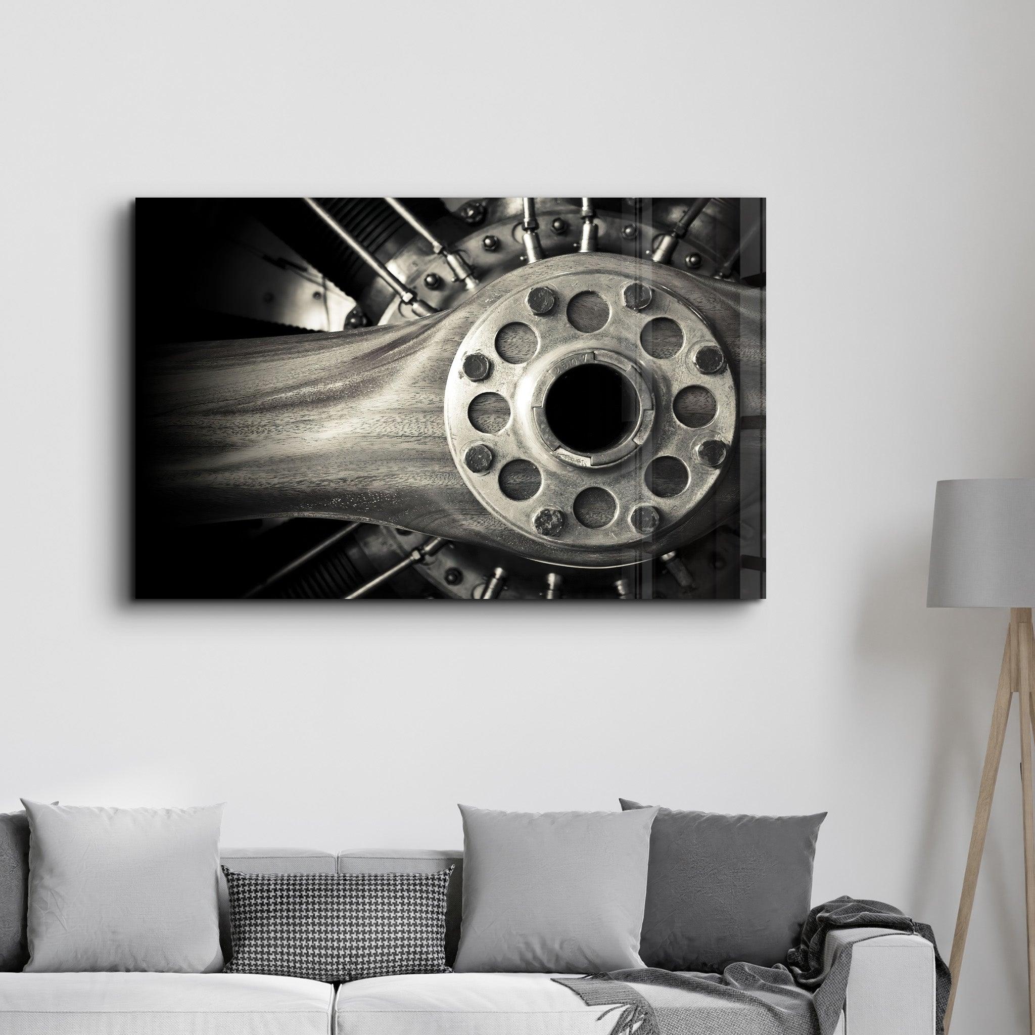 The Propeller | Glass Wall Art - Artdesigna