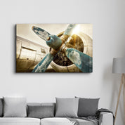 The Rusty Propeller | Glass Wall Art - Artdesigna