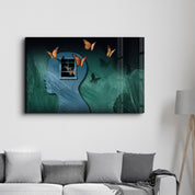 Beauty Of Butterflies In The Mind | Glass Wall Art - Artdesigna