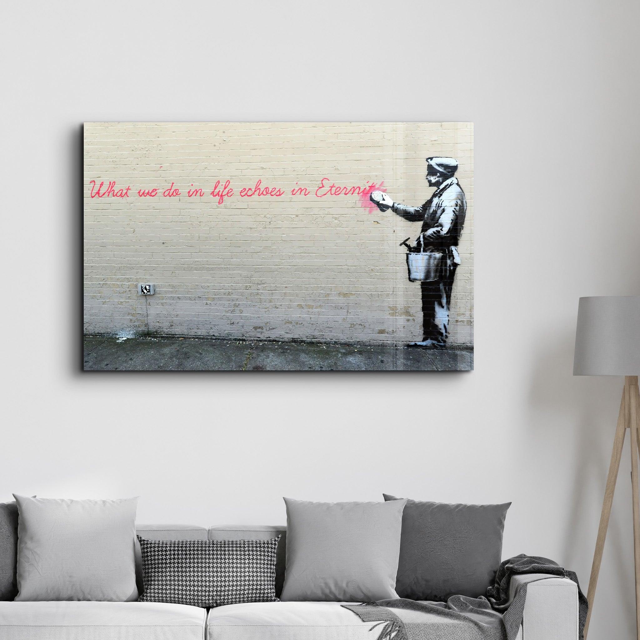 Banksy - Eternity | Glass Wall Art - Artdesigna