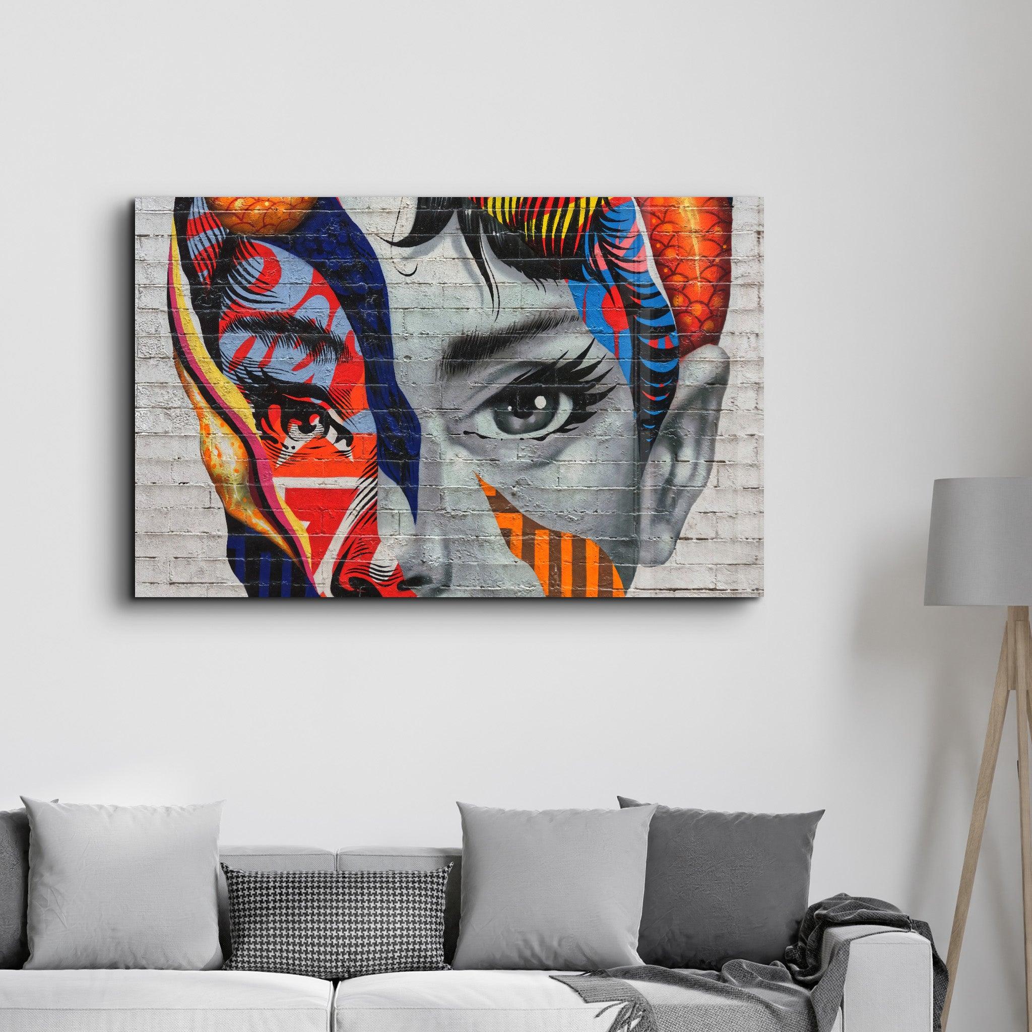 Two Sided Face Glass Wall Art - ArtDesigna Glass Printing Wall Art