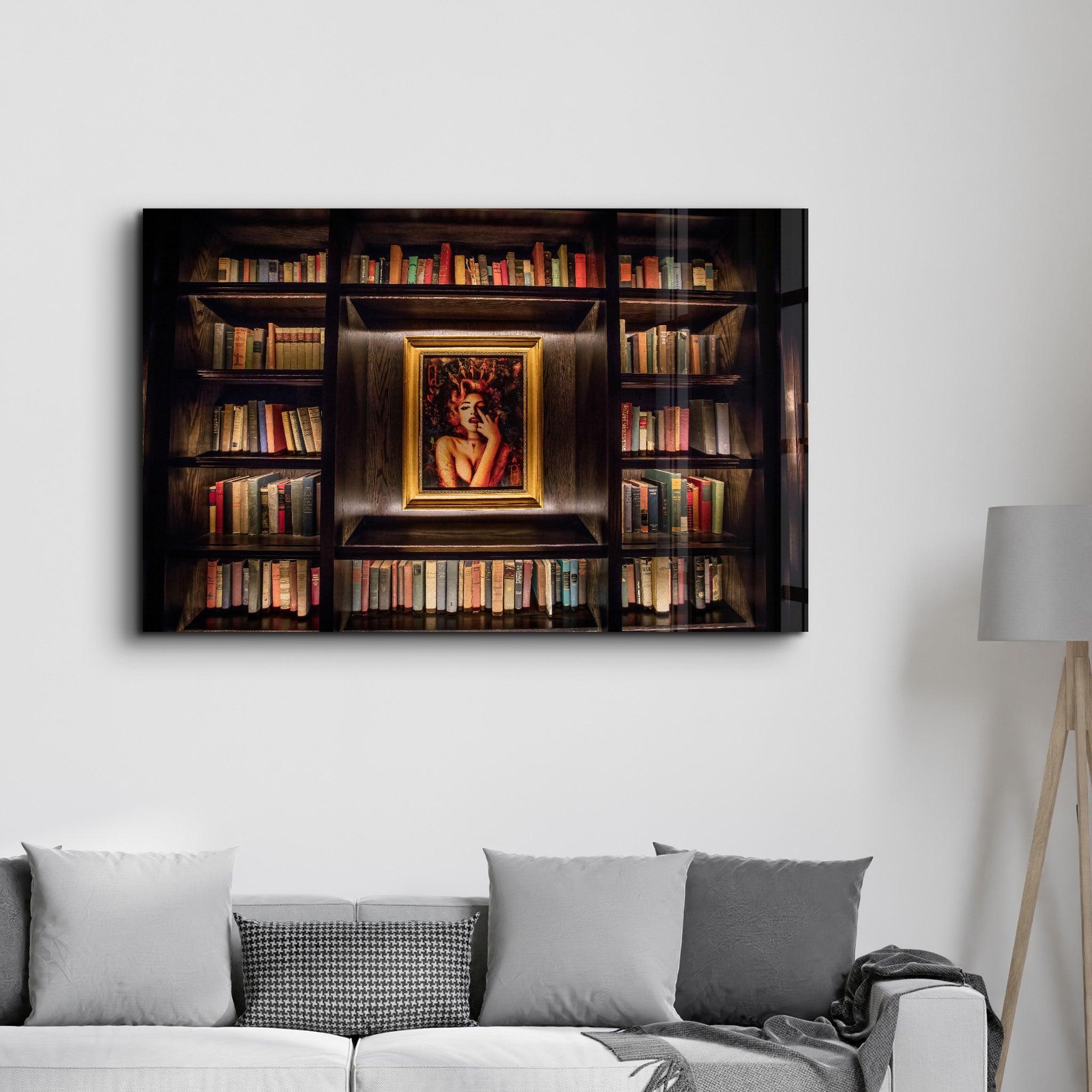 A Small Library | GLASS WALL ART - Artdesigna