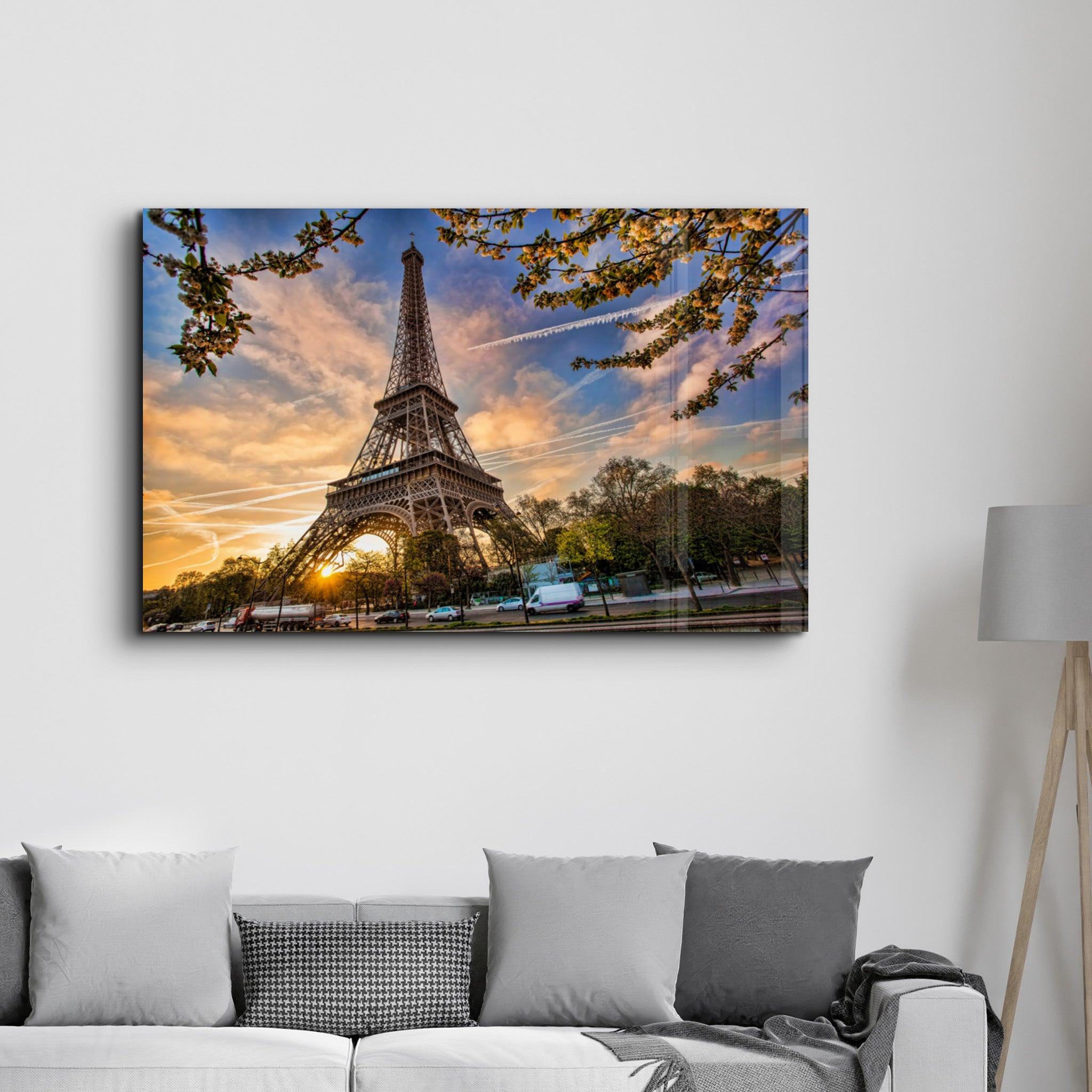 Eiffel Tower | Glass Wall Art - Artdesigna