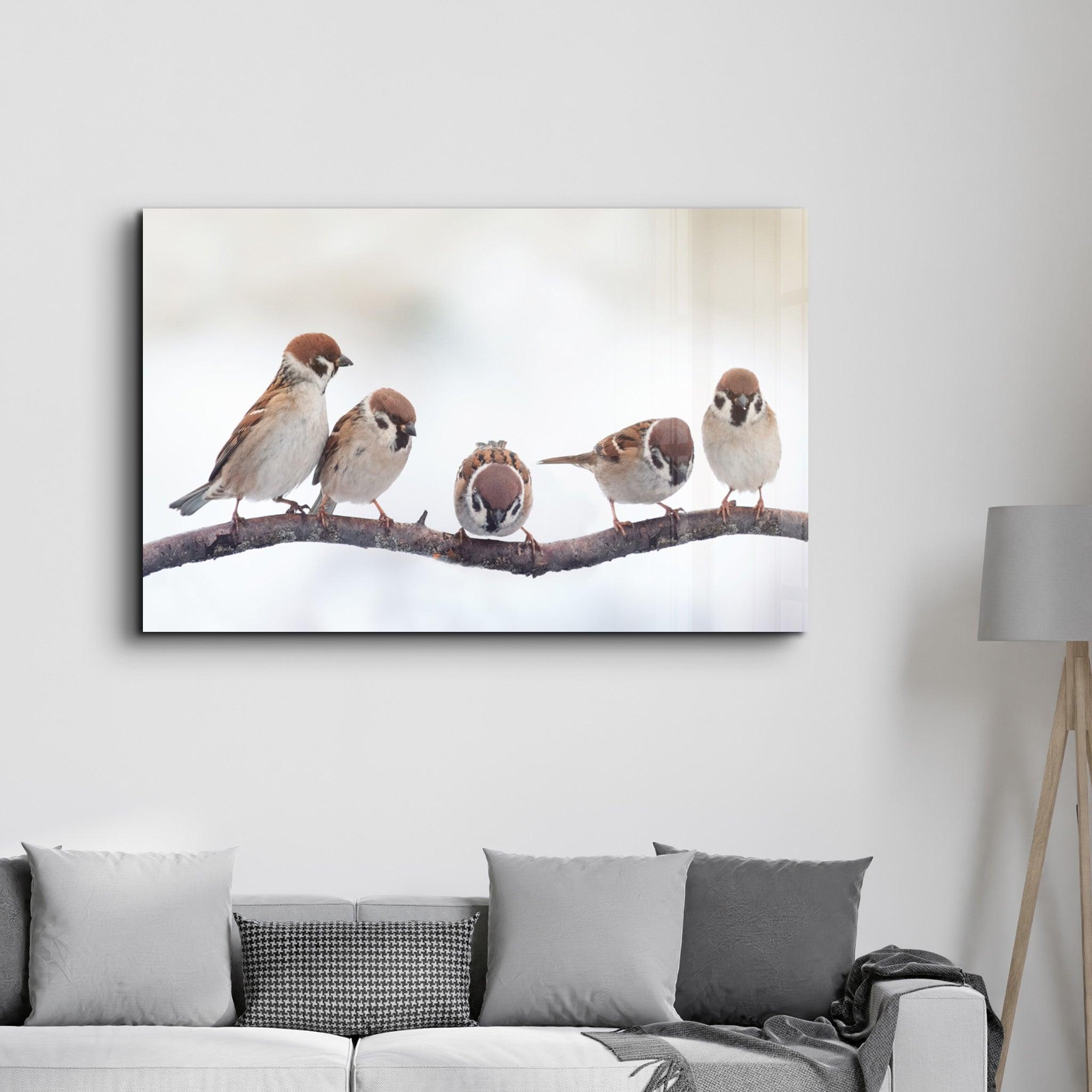 Birds | Glass Wall Art - Artdesigna