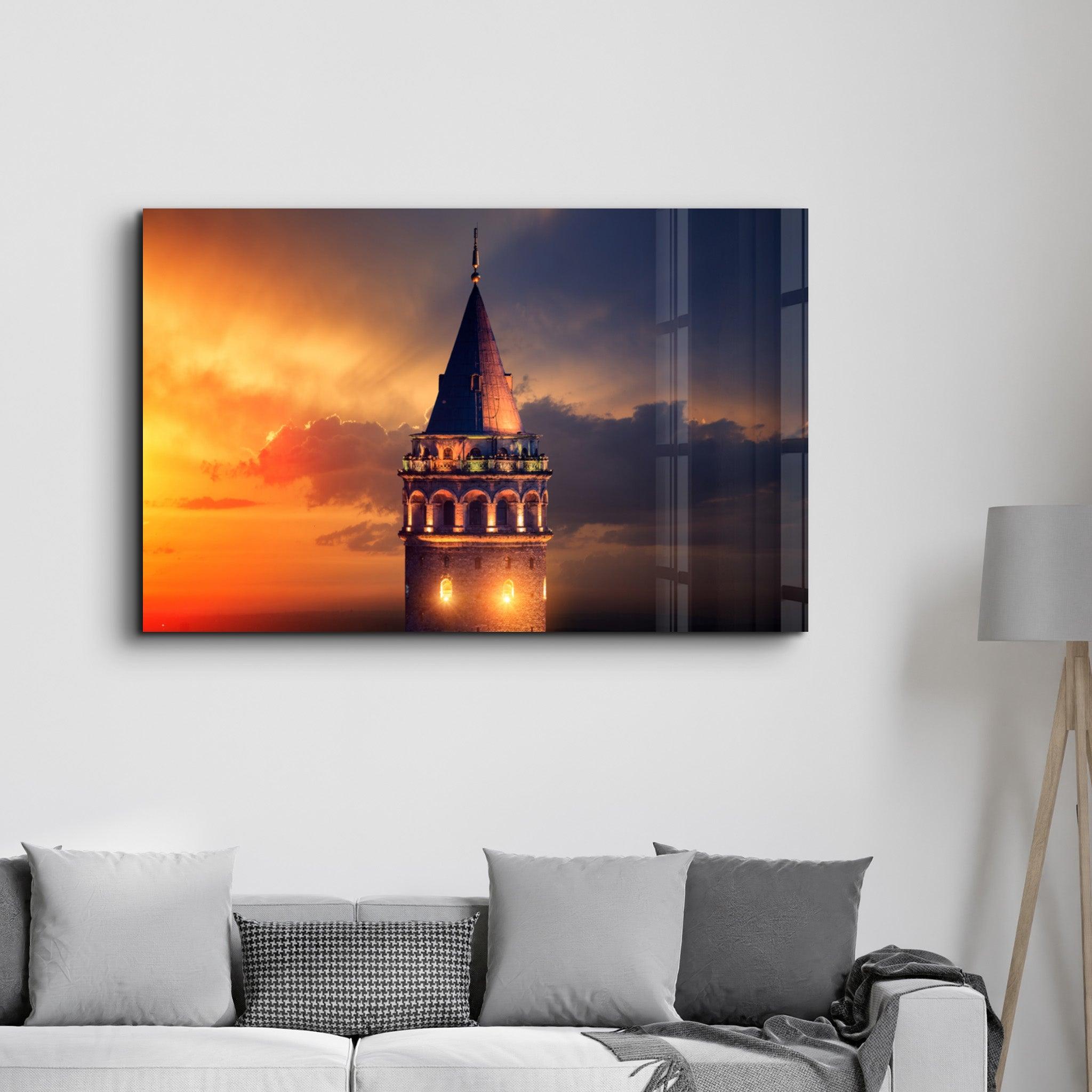 Galata Tower | Glass Wall Art - Artdesigna