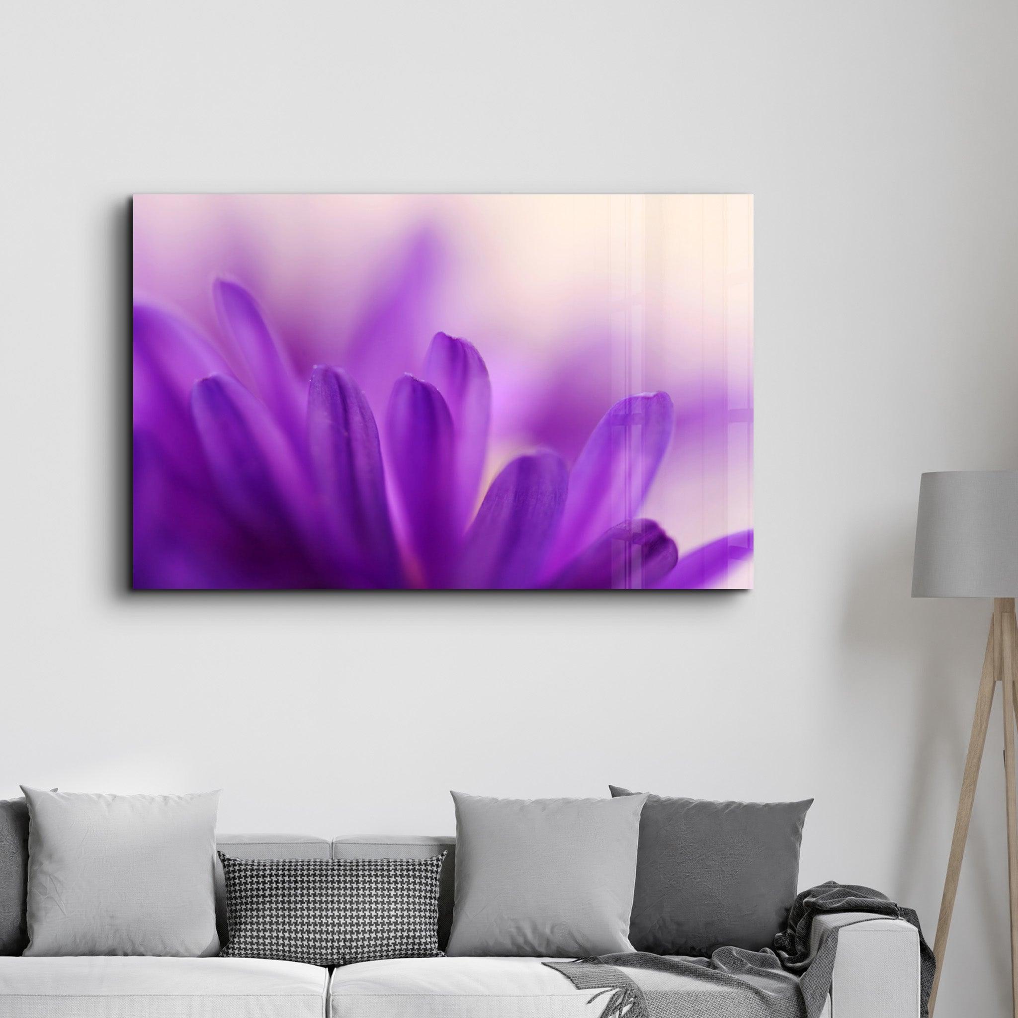 Violet Dream | Glass Wall Art - Artdesigna