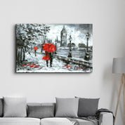 Rainy Day in London | Glass Wall Art - Artdesigna