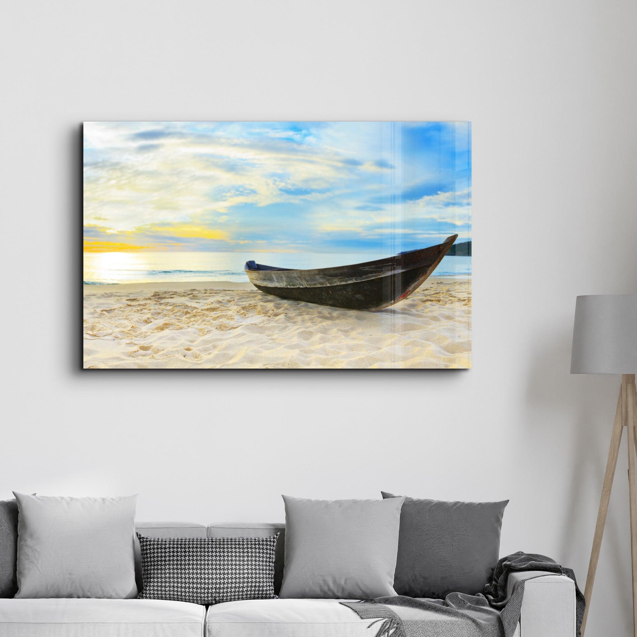 SeaSide | Glass Wall Art - Artdesigna