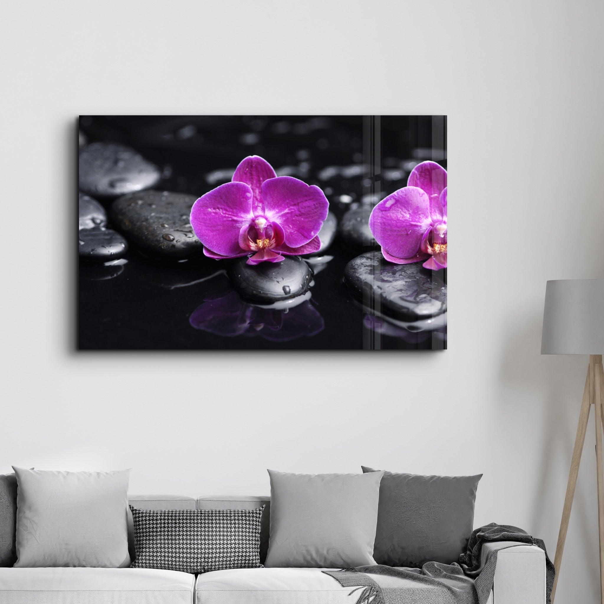 Orchid | Glass Wall Art - Artdesigna