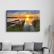 Sunset | Glass Wall Art - Artdesigna