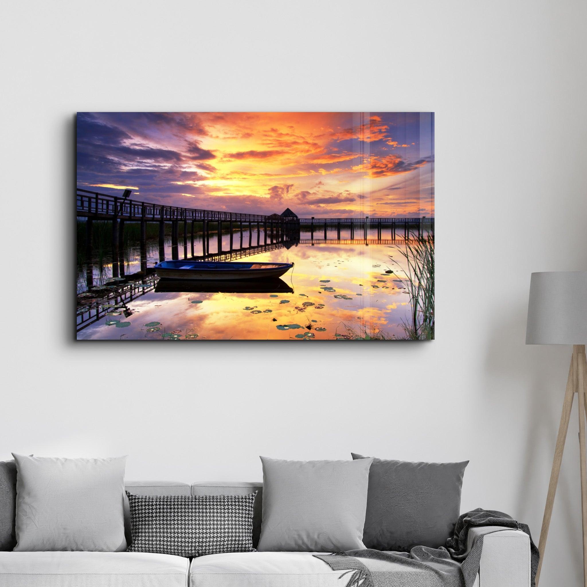 Sunset 2 | Glass Wall Art - Artdesigna