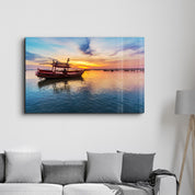 Boat | Glass Wall Art - Artdesigna