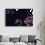 Floral Pattern | Glass Wall Art - Artdesigna