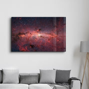 Red Nebula | Glass Wall Art - Artdesigna