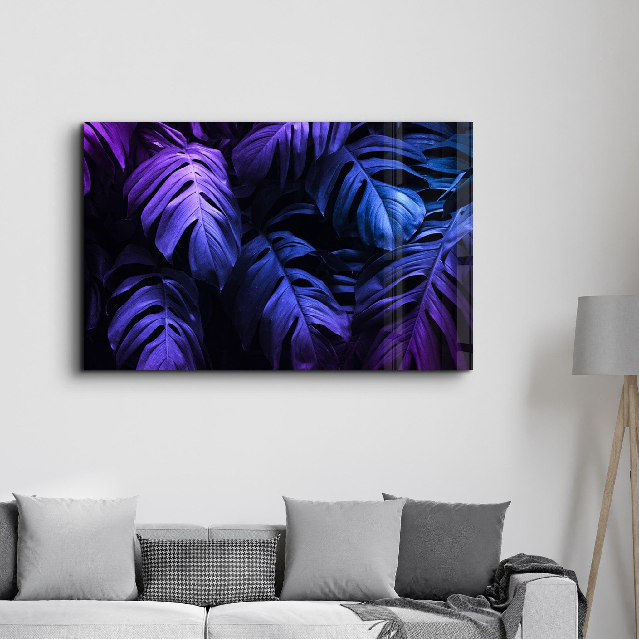 Tropical Leaf | Glass Wall Art - Artdesigna