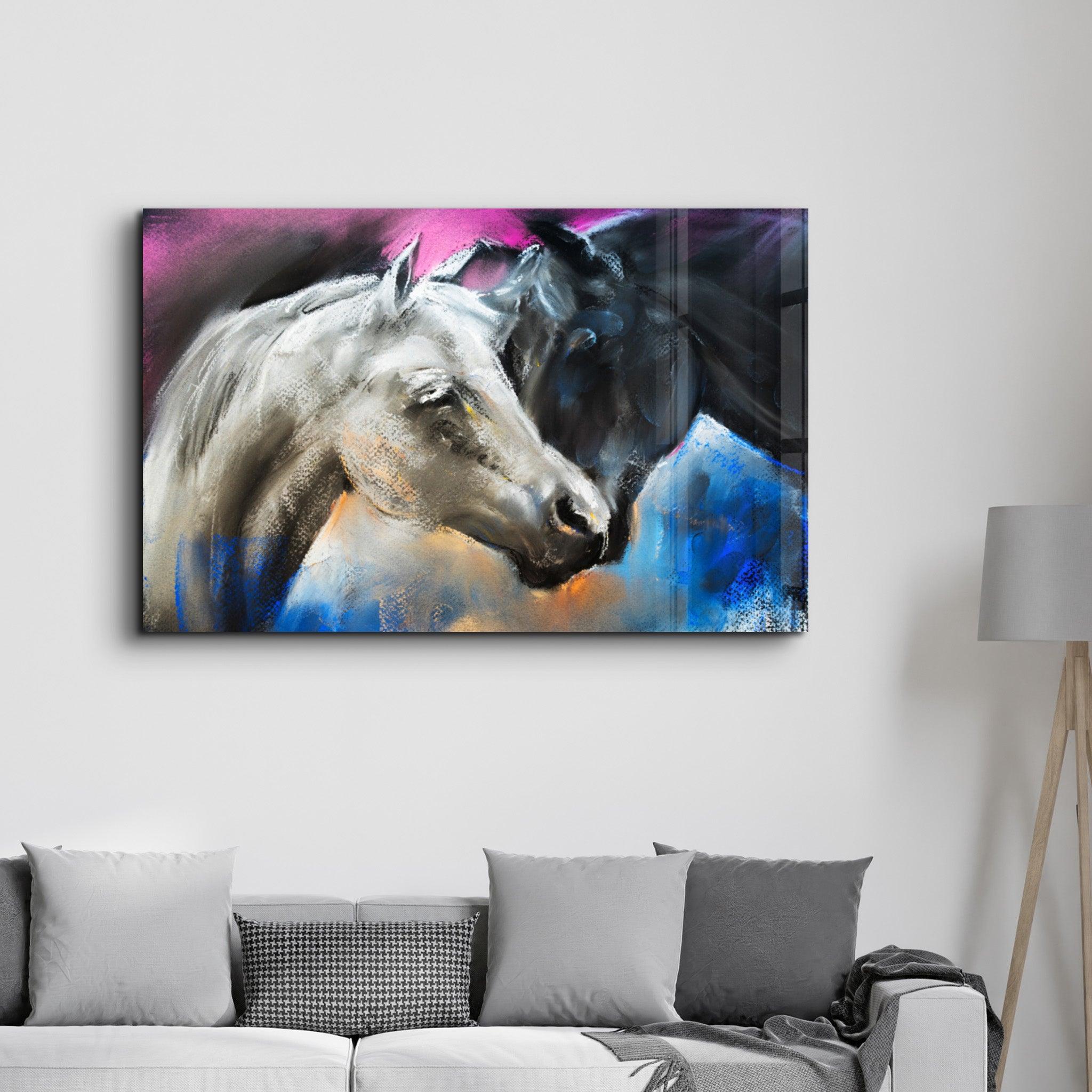 Horse | Glass Wall Art - Artdesigna