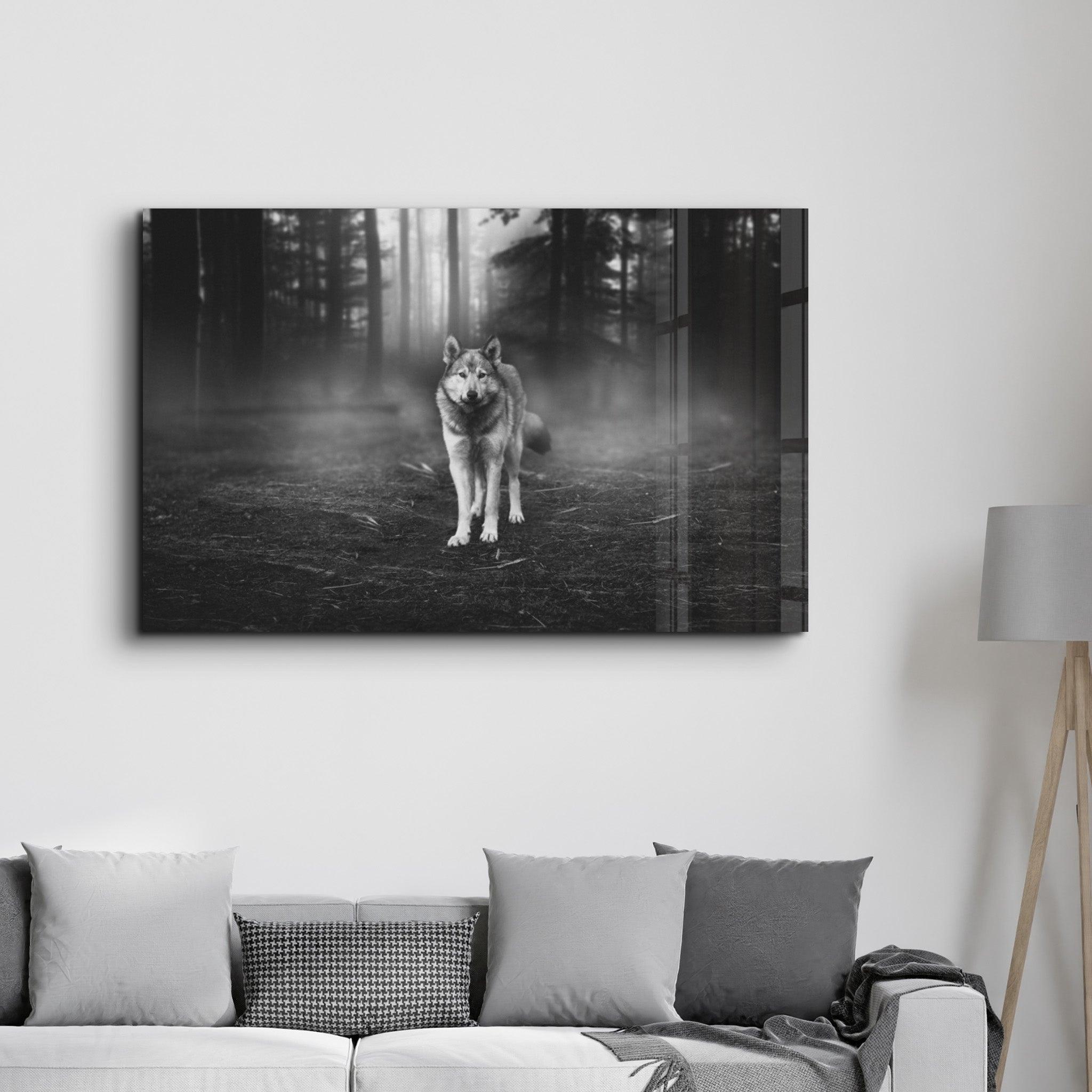 Wolf 4 | Glass Wall Art - Artdesigna