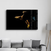 Eagle in Dark | Glass Wall Art - Artdesigna