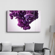 Purple Smoke | Glass Wall Art - Artdesigna