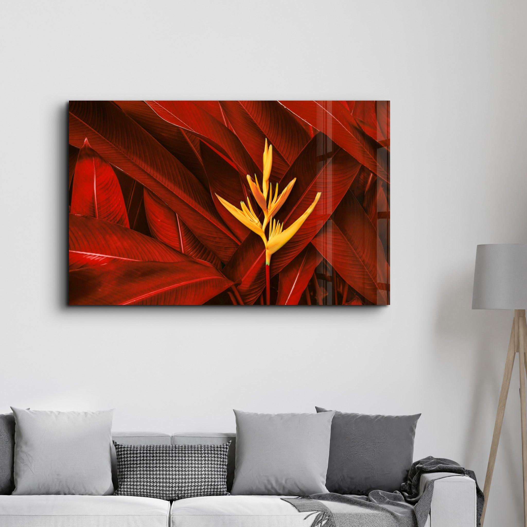 Leaves | Glass Wall Art - Artdesigna