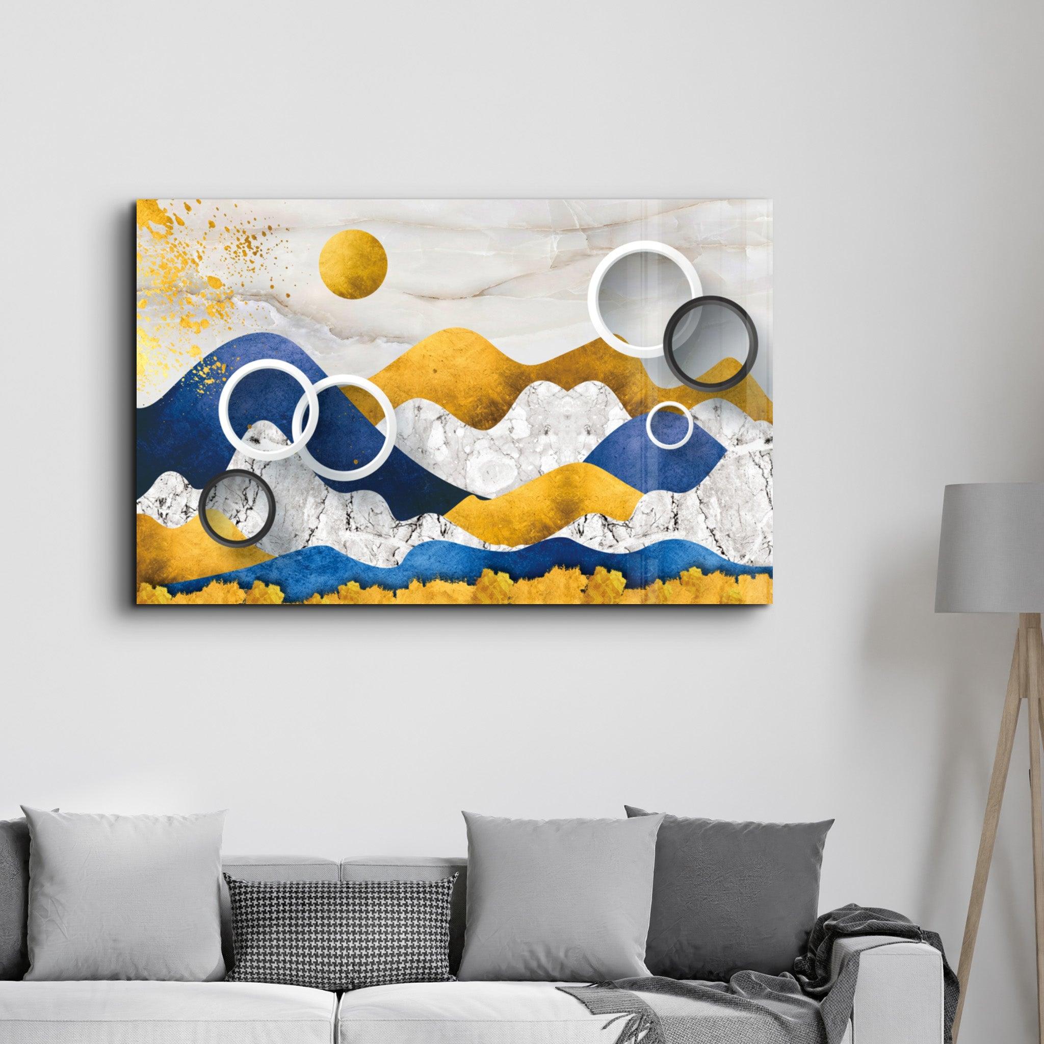 Abstract Landscape | Glass Wall Art - Artdesigna