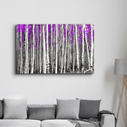 Abstract White Trees V3 | Glass Wall Art - Artdesigna