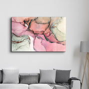 Waves of Tranquility Pink | Glass Wall Art - Artdesigna