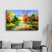 Abstract Landscape V2 | Glass Wall Art - Artdesigna