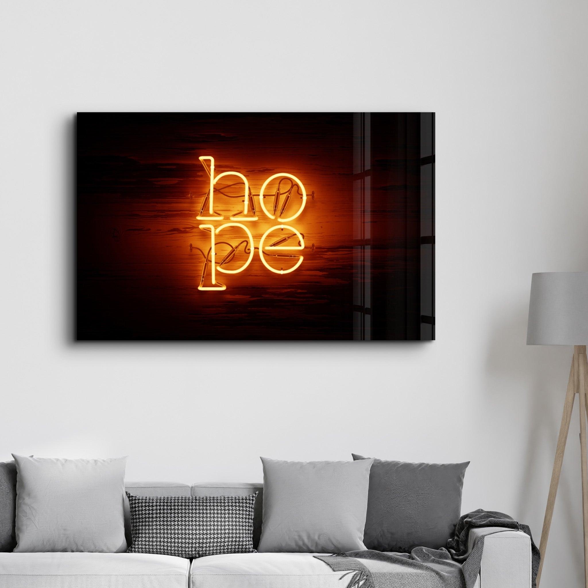 Hope | Glass Wall Art - Artdesigna