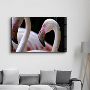 Flamingo V4 | Glass Wall Art - Artdesigna