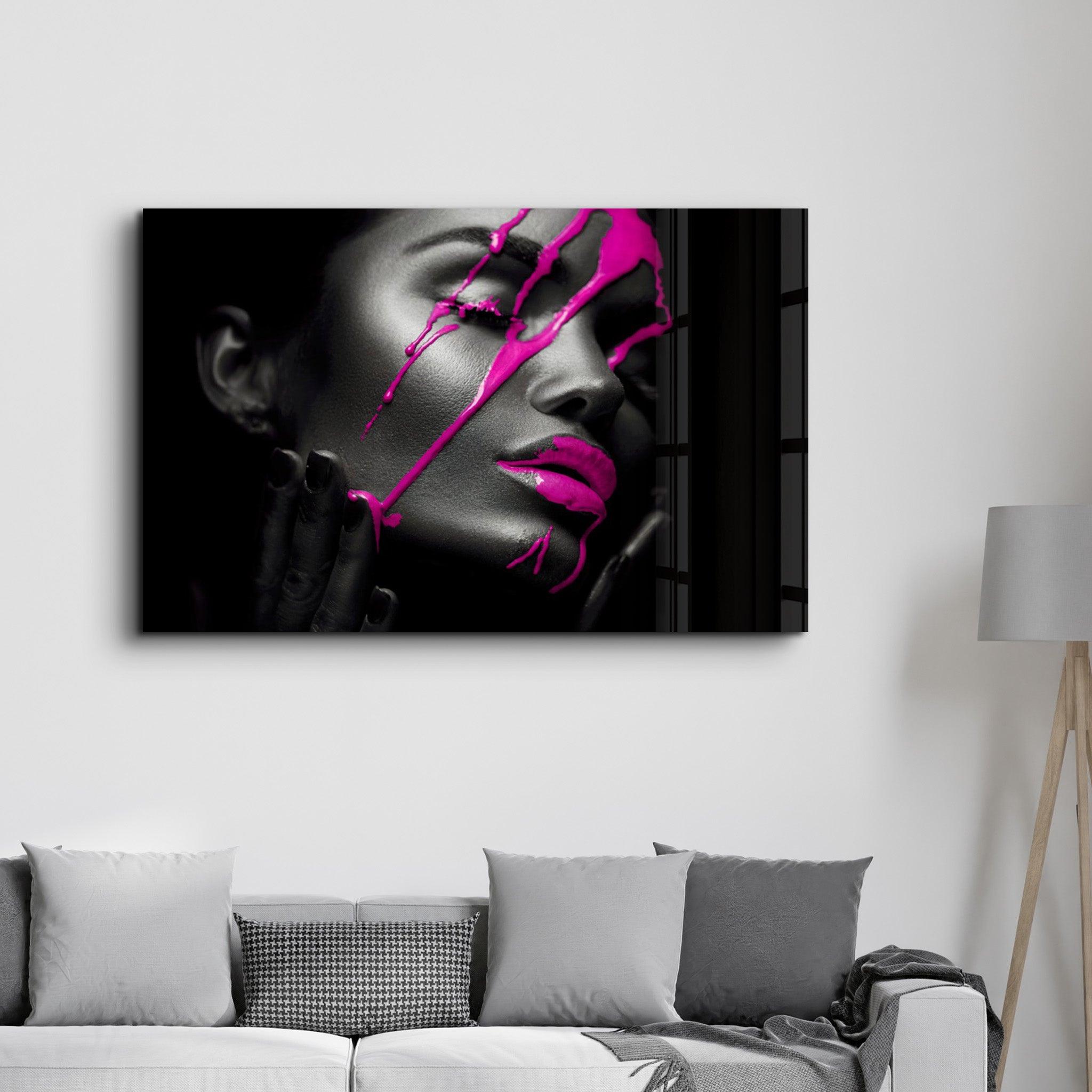 Pink Cream | Glass Wall Art - Artdesigna