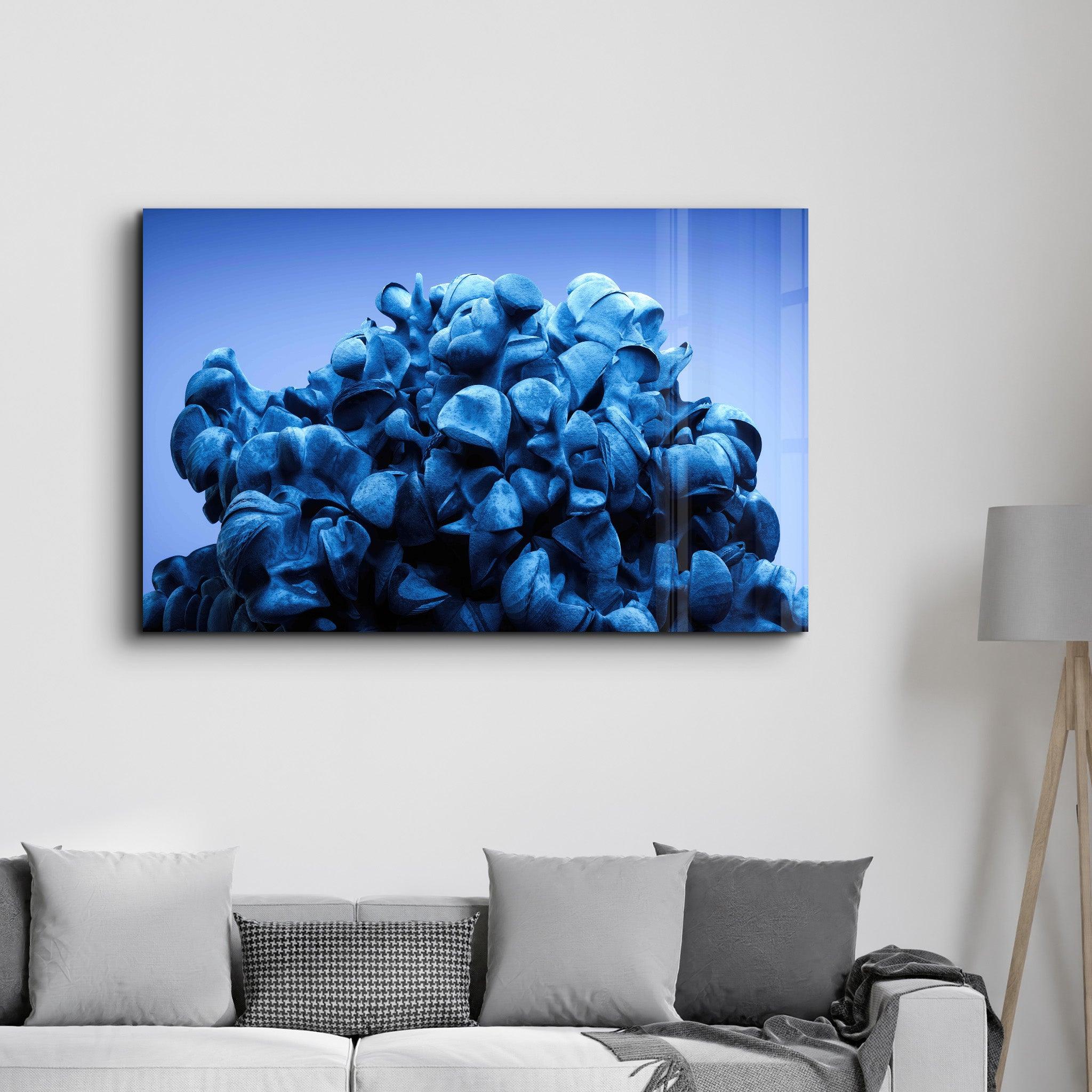 Bluee | Designer's Collection Glass Wall Art - Artdesigna