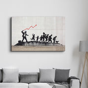 Banksy - Noname | Designer's Collection Glass Wall Art - Artdesigna