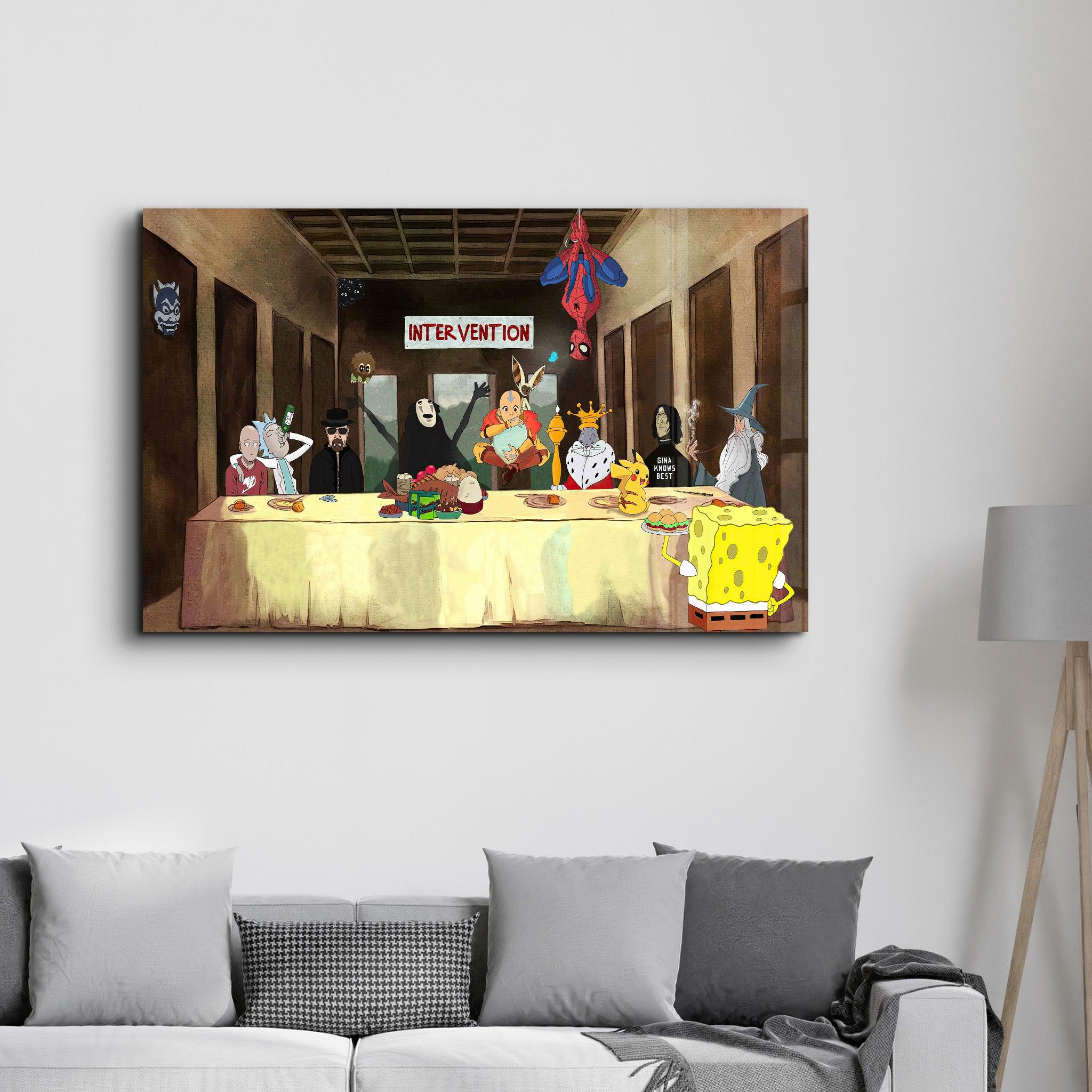 The Last Supper - Cartoons | Glass Wall Art - Artdesigna