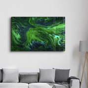 Lava Pattern - Green | Designer's Collection Glass Wall Art - Artdesigna