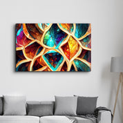 Cosmic Leaves | Glass Wall Art - Artdesigna