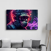 Mr. Monkey - Cyberpunk | Designer's Collection Glass Wall Art - Artdesigna