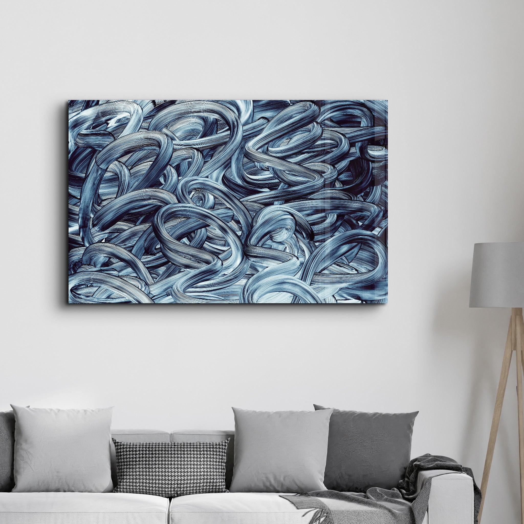 Brush Strokes | Glass Wall Art - Artdesigna