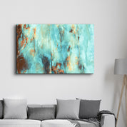 Natural Blue Marble | Glass Wall Art - Artdesigna