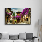 Old Village in Aegean | Glass Wall Art - Artdesigna