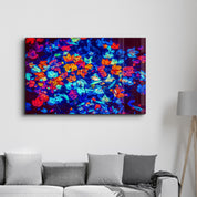 Leaves on the Water | Glass Wall Art - Artdesigna