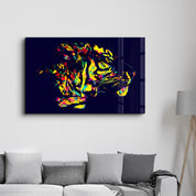 Colormix Tiger | Glass Wall Art - Artdesigna