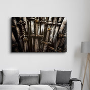 Swords | Glass Wall Art - Artdesigna